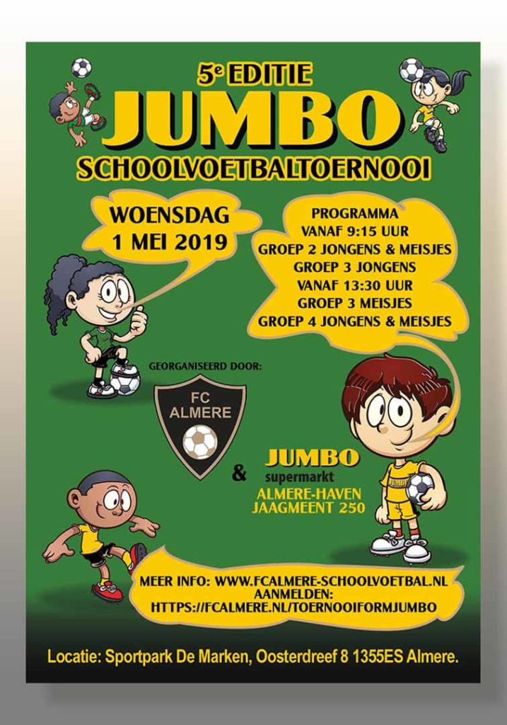Poster Jumbo schoolvoetbal Almere 2019