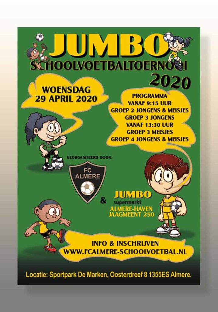 Poster Jumbo schoolvoetbal Almere 2020