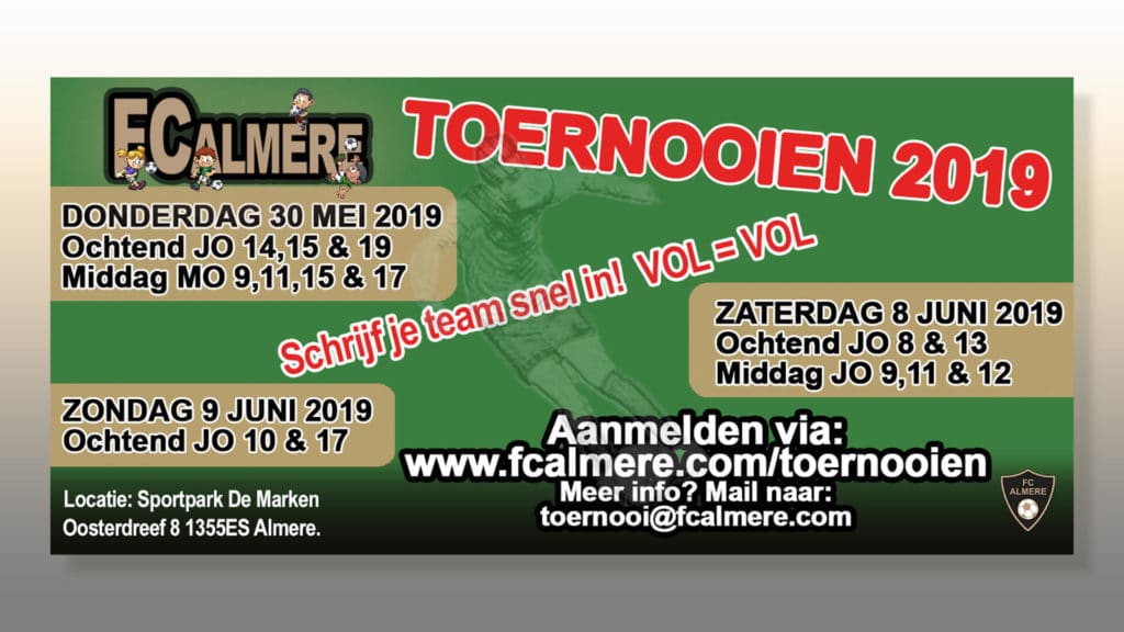 Toernooi FC Almere 2019
